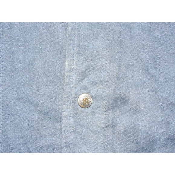 Vintage Harley-Davidson Motorcycle Ventura California Snap Up Blue Vest XL - Picture 2 of 10